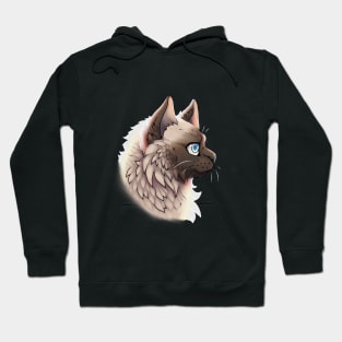 Chocolate Point British Longhair Side Portrait Hoodie